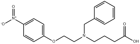 Butanoic acid, 4-[[2-(4-nitrophenoxy)ethyl](phenylMethyl)aMino]-分子式结构图