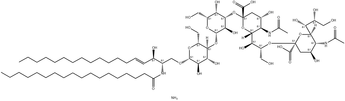 G<SUB>D3</SUB> GANGLIOSIDE (MILK, BOVINE-AMMONIUM SALT);GANGLIOSIDE GD3 (BOVINE MILK)分子式结构图