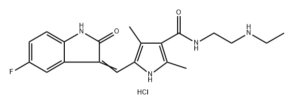 N-脱乙基舒尼替尼盐酸盐分子式结构图