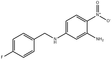 2-氨基-4-[(4-氟苄基)氨基]-1-硝基苯分子式结构图