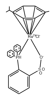 [Ru(p-cymene)(O-DPPBS)Cl]分子式结构图