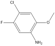 2-甲氧基-4-氟-5-氯苯胺分子式结构图