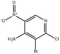 3-溴-2-氯-5-硝基吡啶-4-胺分子式结构图