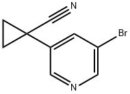 1-(5-溴吡啶-3-基)环丙基腈分子式结构图