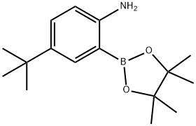 4-(叔丁基)-2-(4,4,5,5-四甲基-1,3,2-二氧杂硼烷-2-基)苯胺分子式结构图