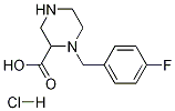 1-(4-氟-苄基)-哌嗪2-甲酸二盐酸盐盐酸盐分子式结构图