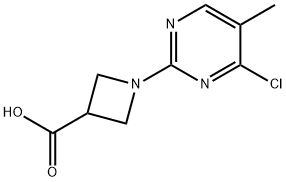 1-(4-氯-5-甲基-嘧啶-2-基)-氮杂环丁烷-3-羧酸分子式结构图