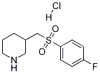 3-(4-氟-苯磺酰基甲基)-哌啶盐酸盐分子式结构图