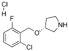 (R)-3-(2-氯-6-氟-苄氧基)-吡咯烷盐酸盐分子式结构图