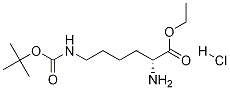 乙基N6-(叔丁氧羰基)-D-赖氨酸盐酸盐分子式结构图