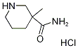 3-甲基哌啶-3-甲酰胺盐酸盐分子式结构图