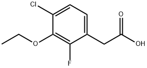 4-氯-3-乙氧基-2-氟苯乙酸分子式结构图