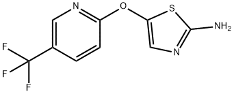 5-((5-(三氟甲基)吡啶-2-基)氧基)噻唑-2-胺分子式结构图