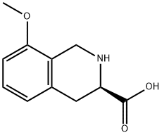 (R)-8-甲氧基-1,2,3,4-四氢异喹啉-3-羧酸分子式结构图