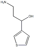 3-AMINO-1-(THIOPHEN-3-YL)PROPAN-1-OL分子式结构图