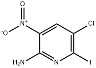 2-氨基-3-硝基-5-碘-6-氯吡啶分子式结构图