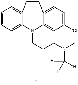 盐酸氯米帕明-D3分子式结构图