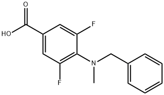 4-(苄基(甲基)氨基)-3,5-二氟苯甲酸分子式结构图