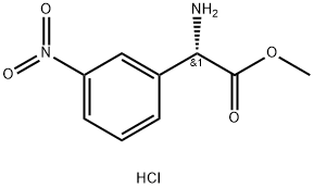 (S)-3-硝基苯甘氨酸甲酯盐酸盐分子式结构图