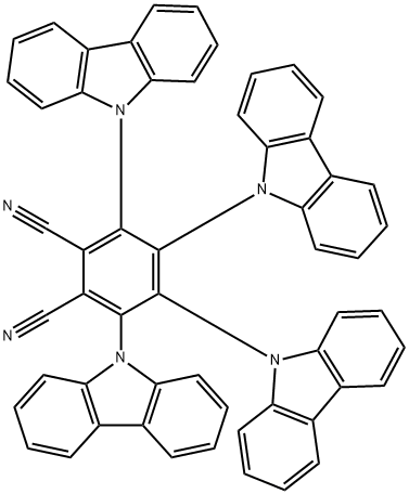 3,4,5,6-四(9-咔唑基)-邻苯二腈分子式结构图