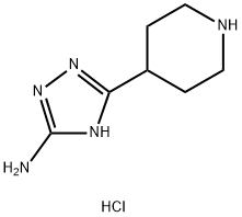 5-哌啶-4-基-4H-1,2,4-3-氨基-1,2,4-三氮唑二盐酸盐分子式结构图