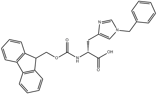 FMOC-D-HIS(BZL)-OH分子式结构图