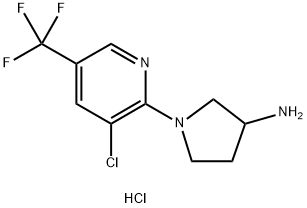 1-(3-氯-5-三氟甲基-吡啶-2-基)-吡咯烷-3-基胺盐酸盐分子式结构图