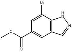 7-溴-1H-吲唑-5-甲酸甲酯分子式结构图