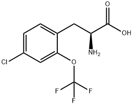 4-氯-2-三氟甲氧基-DL-苯基丙氨酸分子式结构图