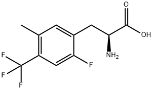 2-氟-5-甲基-4-三氟甲基-DL-苯基丙氨酸分子式结构图