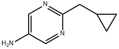 2-(cyclopropylmethyl)pyrimidin-5-amine分子式结构图