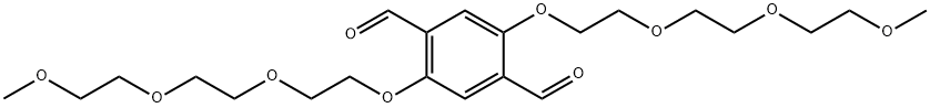 2,5-双(2-(2-(2-甲氧基乙氧基)乙氧基)乙氧基)对苯二甲醛分子式结构图