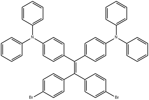 [1,1-二(4'-溴苯基)-2,2-二(4''-二苯胺基苯基)]乙烯分子式结构图