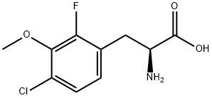 4-氯-2-氟-3-甲氧基-DL-苯基丙氨酸分子式结构图