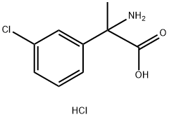 2-氨基-2-(3-氯苯基)丙酸盐酸盐分子式结构图