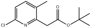 tert-butyl 2-(6-chloro-3-Methylpyridin-2-yl)acetate分子式结构图