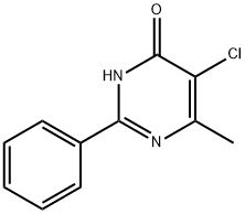 5-CHLORO-6-METHYL-2-PHENYLPYRIMIDIN-4(3H)-ONE分子式结构图