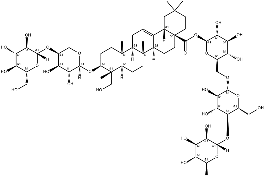 牡丹草皂苷D分子式结构图