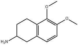 1,2,3,4-Tetrahydro-5,6-dimethoxy-2-naphthalenamine分子式结构图