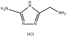 5-(氨基甲基)-1H-1,2,4-3-氨基-1,2,4-三氮唑二盐酸盐分子式结构图