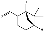 myrtenal,(+)-(1S)-6,6-dimethyl-bicyclo[3.1.1]hept-2-ene-2-carboxaldehyde分子式结构图