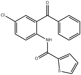 N-(2-BENZOYL-4-CHLOROPHENYL)-2-THIOPHENECARBOXAMIDE分子式结构图