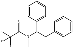 N-Methyl-N-(1,2-diphenylethyl)trifluoroacetamide分子式结构图