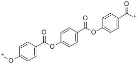 聚(氧基-1,4-亚苯基羰基)分子式结构图