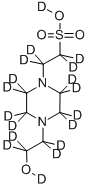 4-(2-羟乙基)-1-哌嗪乙磺酸-D18分子式结构图