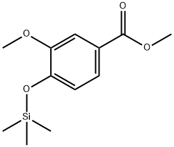 3-Methoxy-4-[(trimethylsilyl)oxy]benzoic acid methyl ester分子式结构图