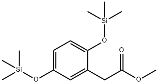 [2,5-Bis(trimethylsilyloxy)phenyl]acetic acid methyl ester分子式结构图