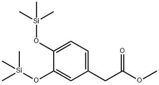 [3,4-Bis(trimethylsiloxy)phenyl]acetic acid methyl ester分子式结构图