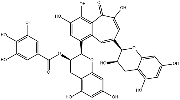 茶黄素-3-没食子酸酯分子式结构图