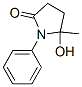 5-Hydroxy-5-methyl-1-phenyl-2-pyrrolidone分子式结构图